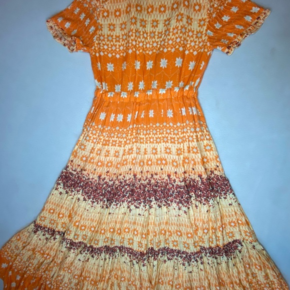 Free People Orange Boho Maxi Dress - Picture 8 of 9
